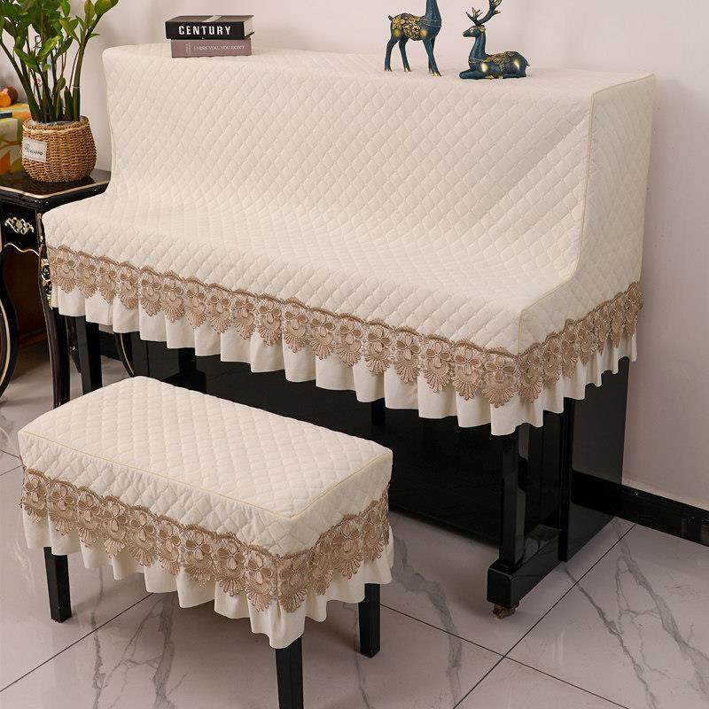 钢琴防尘罩半罩现代简约钢琴套钢琴盖布钢琴凳套罩轻奢高档钢琴罩