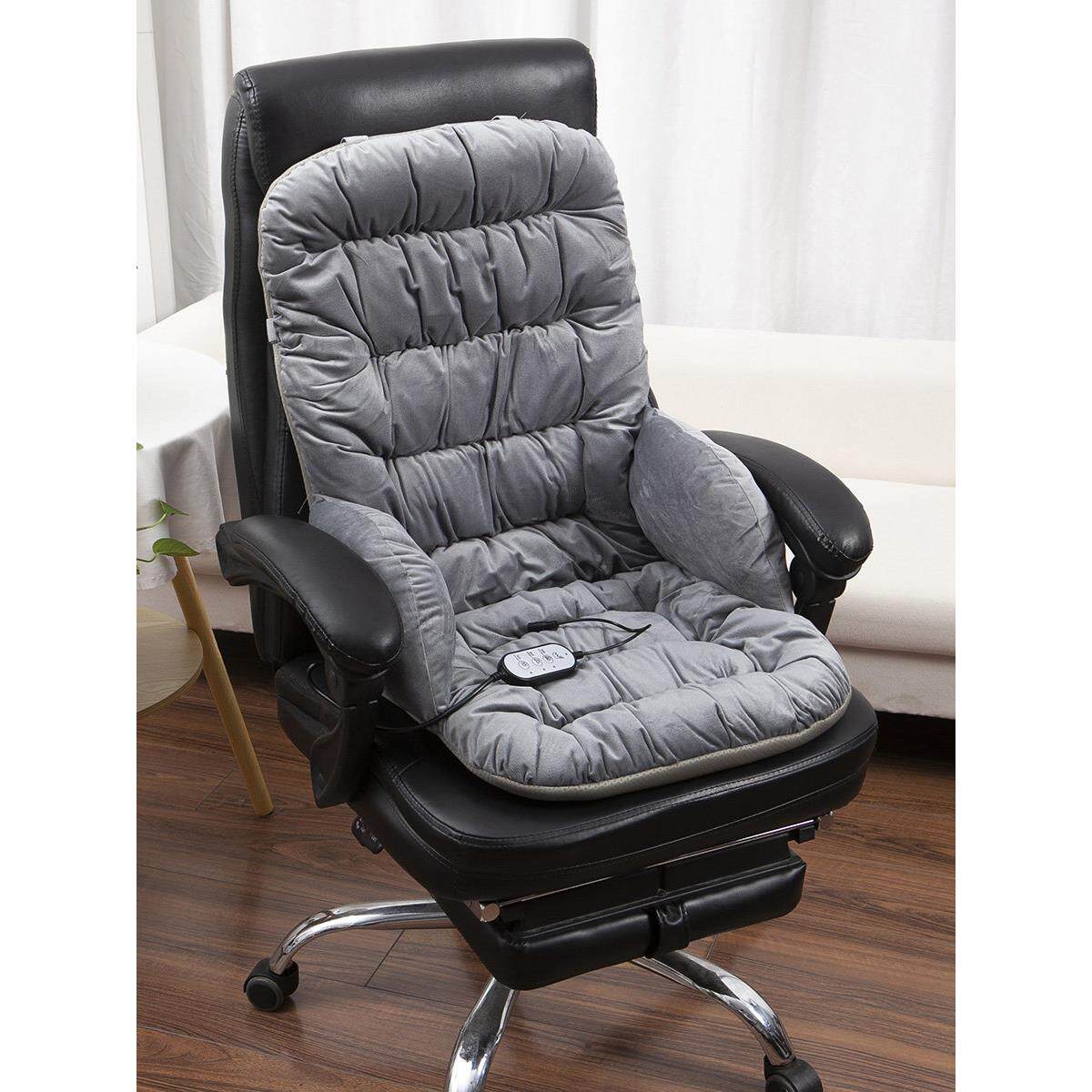 电加热坐垫办公室椅子座椅冬季加厚按摩发热可拆洗电脑椅靠背一体