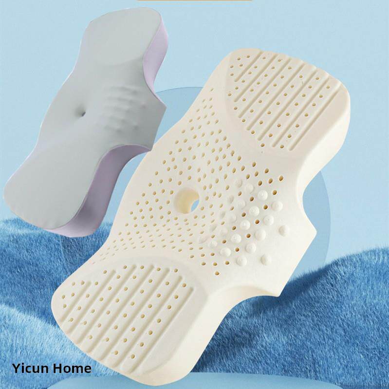 Spa人体工学橡胶枕天然乳胶蝴蝶枕卡内曼同款乳胶枕保健颈椎枕