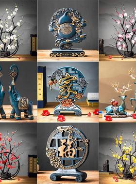 新中式摆件客厅电视酒柜招财小鹿装饰品现代简约创意家居玄关摆件