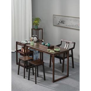 实木茶几和椅子组合咖啡桌茶具一体机家庭办公室茶几小公寓阳台茶