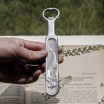 18-10不锈钢覆古浮雕美人鱼爱心啤酒起子气泡水开 瓶器