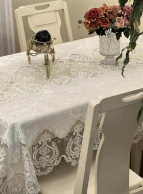 伯爵白金丝绒桌布欧式桌布高端奢华欧式桌布2024新款轻奢高级感