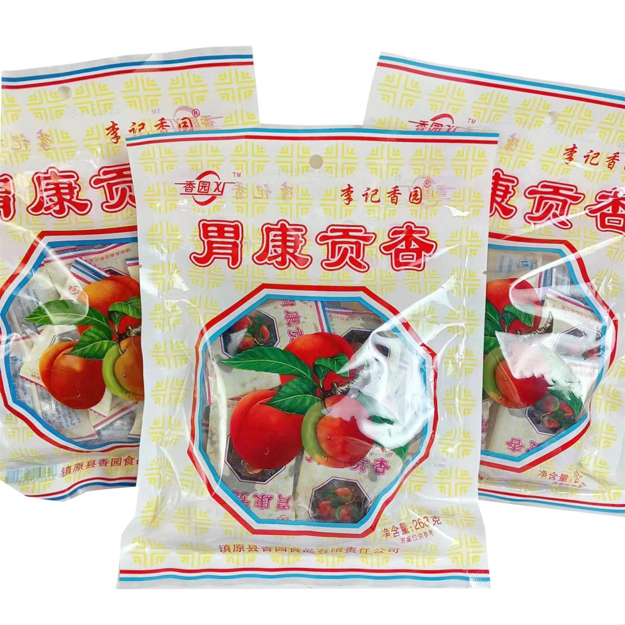 李记香园胃康贡杏果干 干蜜饯果脯268g大分量装杏肉甘草杏休闲 零