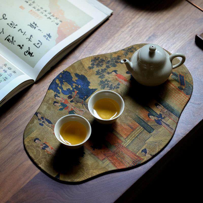 新中式茶席禅意茶桌垫布茶台布艺中国国风古风画桌旗茶旗香云纱,居家布艺,茶席,淘宝优惠券,粉丝福利购,淘宝优惠卷