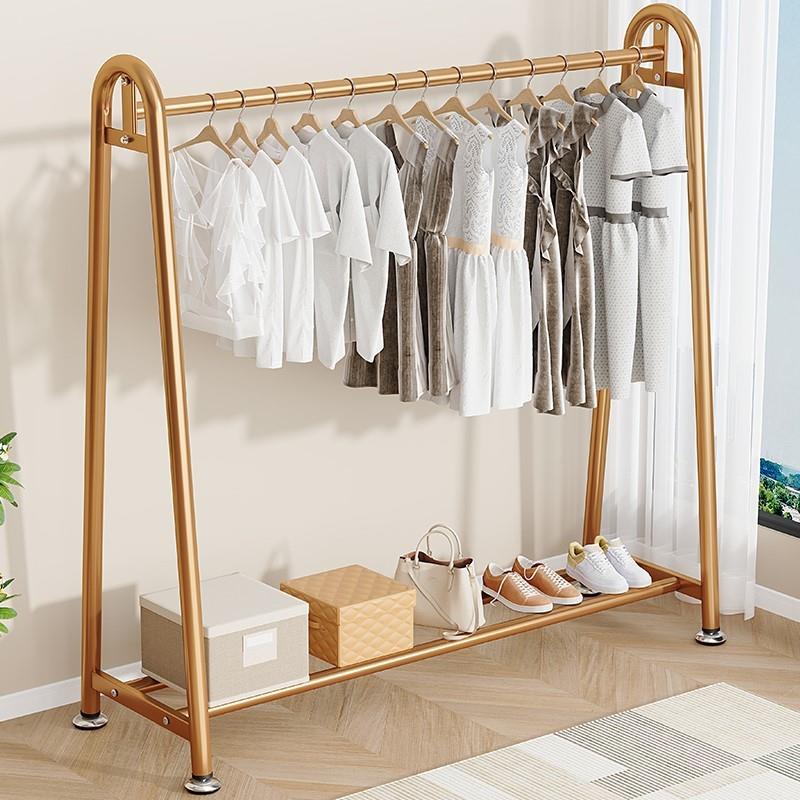 晾衣架落地折叠家用晒衣架阳台卧室挂衣架子简易室内单杆式衣帽50