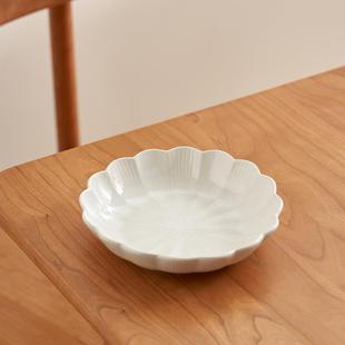 ins盘家用餐盘 肆月南葵 花边陶瓷盘子创意 日式 网红特色餐具套装