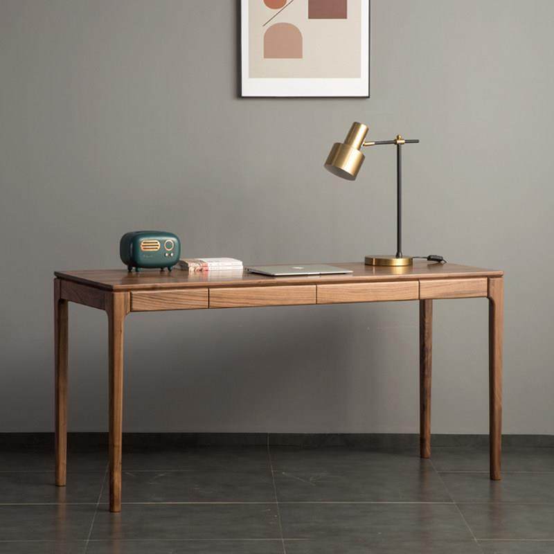 全实木书桌现代简约小户型家用书房桌子北美黑胡桃木电脑桌书桌,住宅家具,书桌,淘宝优惠券,粉丝福利购,淘宝优惠卷