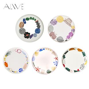 沙拉盤餐盤甜品盤托盤早餐盤餐具盤子 Alive芬蘭插畫西餐餐具套裝