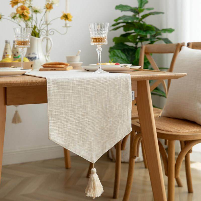 棉麻北欧文艺诧寂风禅意纯色现代长条电视柜茶几鞋柜餐桌桌旗定制,居家布艺,桌旗,淘宝优惠券,粉丝福利购,淘宝优惠卷