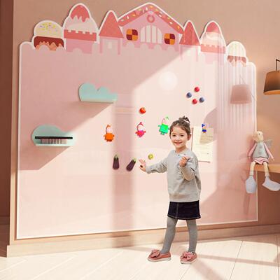 儿童房间布置公主女孩卧室墙面装饰床头涂鸦创意贴板壁画 画家用