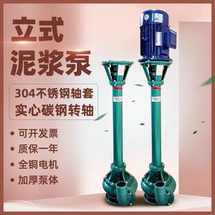 立式泥浆泵抽粪污水泵220V化粪池家用排污泵380V切割带铰刀液下泵