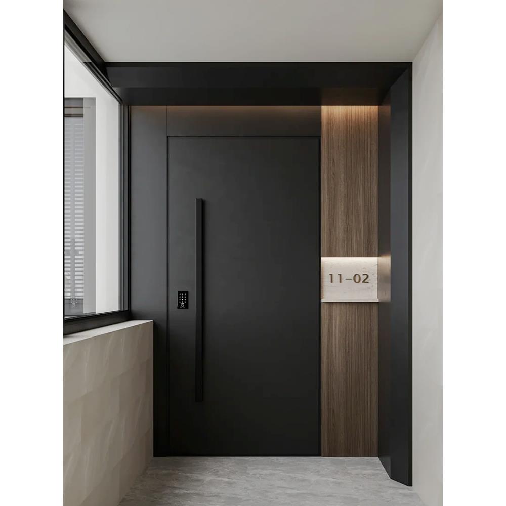 入户门防盗门子母门别墅大门进户门定制木纹一门一景定制门铸铝门