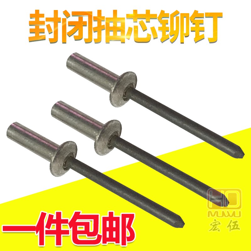 防水拉铆钉M6.4封闭抽芯铆钉M4圆头封闭大帽扁圆头铆钉M3.2柳钉M5