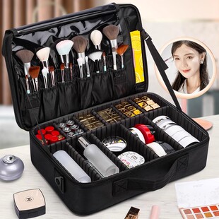 化妆包大容量带镜子高级便携手提化妆师跟妆多功能旅行收纳箱