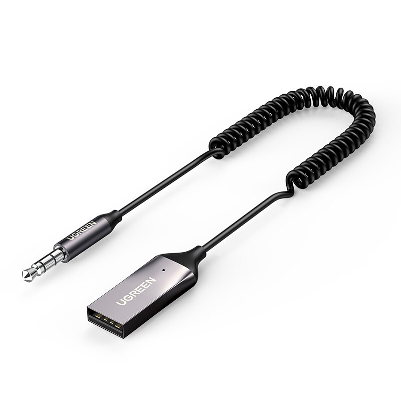 绿联蓝牙接收器5.0车载usb免提通话汽车aux音响mp3音乐播放转换器