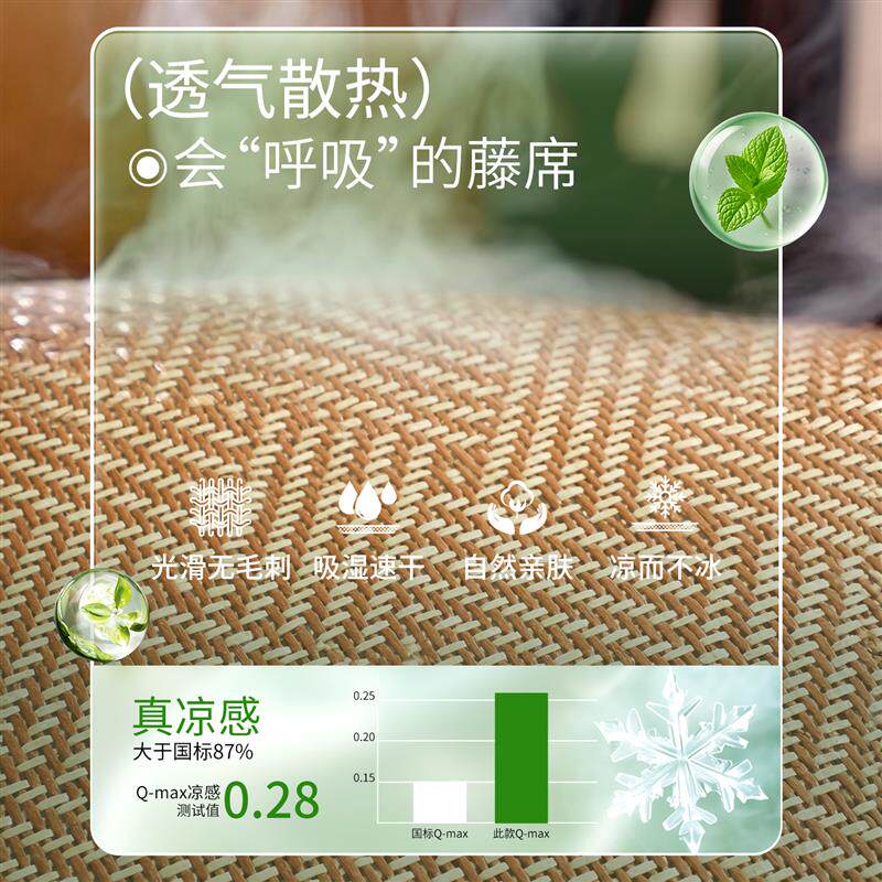 藤编飘窗垫窗台垫夏季凉席坐垫卧室塌塌米藤席垫子阳台冰藤垫定制