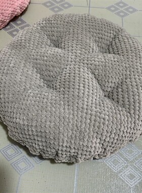 绒布小凤梨加厚圆形凳子坐垫罩一体 高脚石凳蒲团 吧台松紧带椅垫