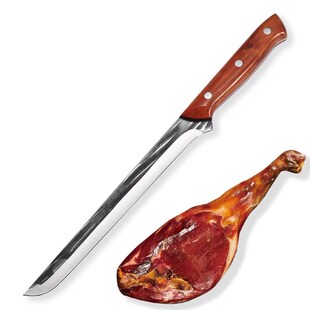 西班牙火腿刀削肉三文鱼锻打锰钢切肉割肉烤肉尖刀剔骨刀