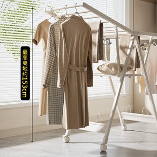 阳台折叠晾衣架家用室内衣架落地多功能置物架晒被子架子挂衣架