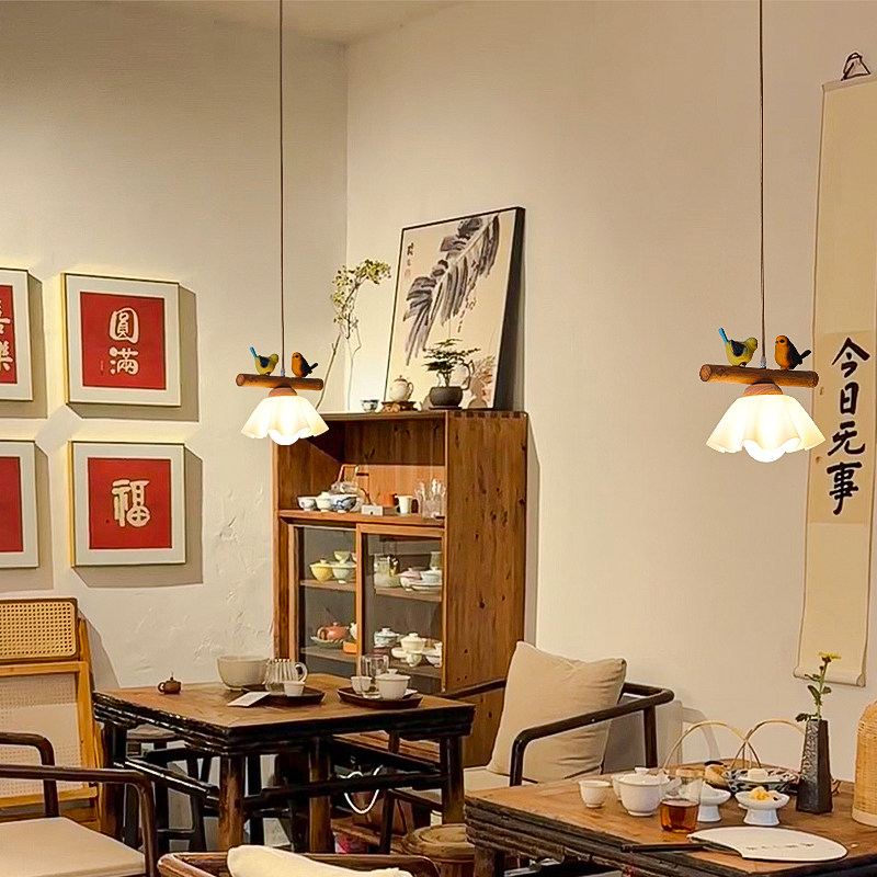 餐厅吊灯韩日式寿司料理吧台火锅店铺商用民宿侘寂风禅意茶室吊灯