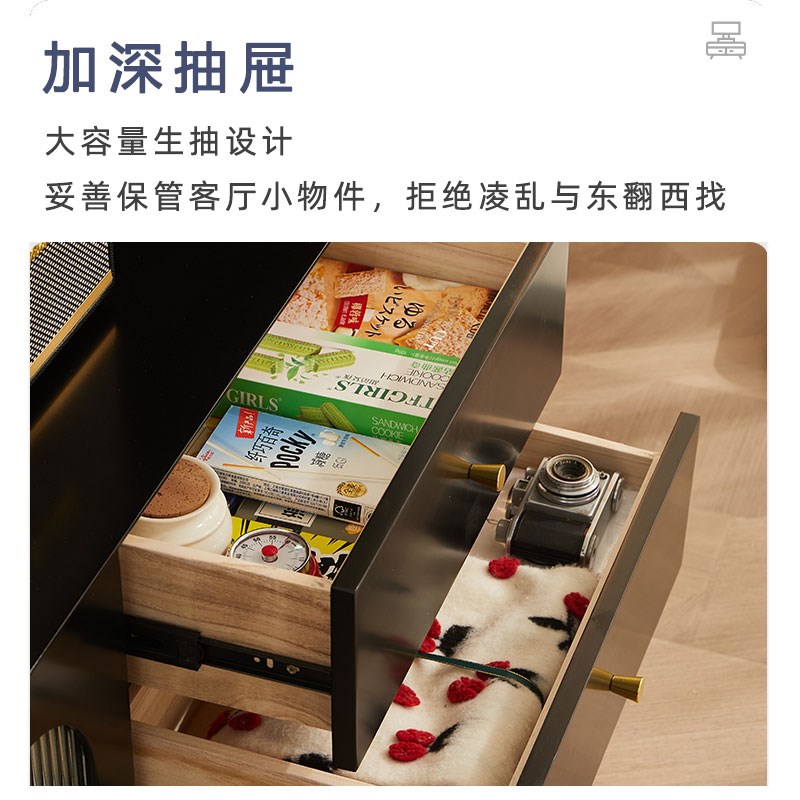 实木电视柜客厅家用茶几组合小户型储物柜子地柜轻奢简约电视机柜