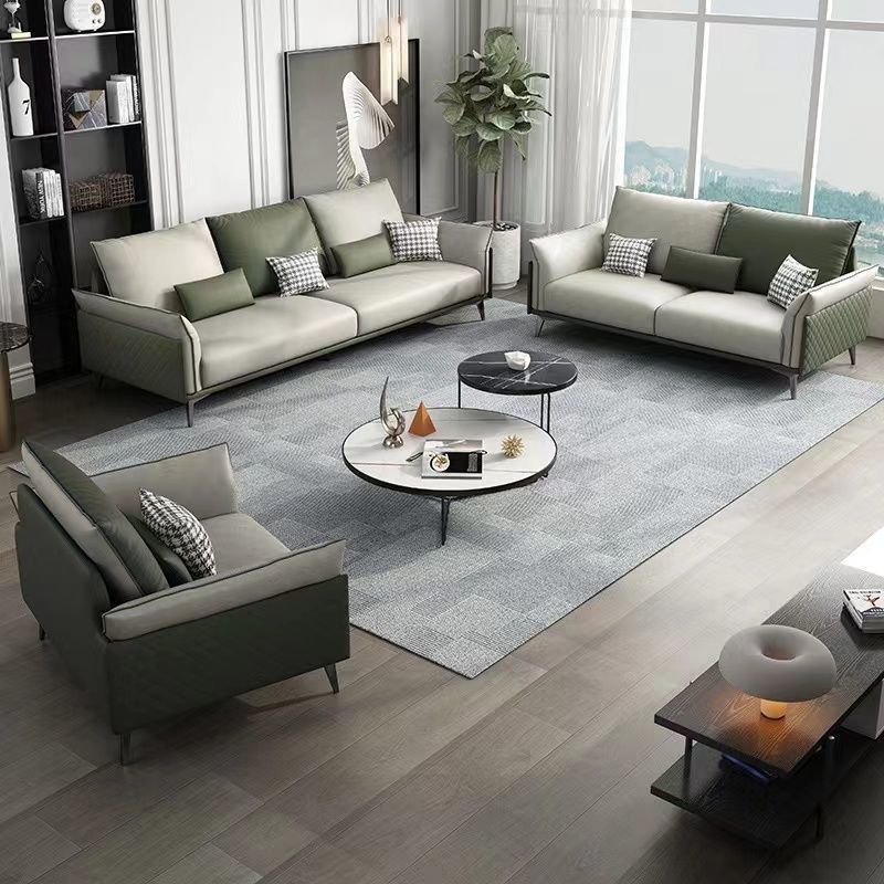 免洗科技布布艺沙发小户型双人极简轻奢乳K胶三人位客厅出租房组