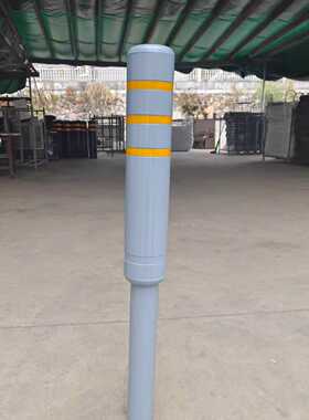 新国标灰色道路警示柱铁立柱镀锌管反光立柱防撞柱钢管隔离桩护