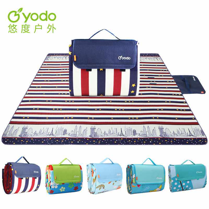 悠度 户外野餐垫防水防潮加厚野营垫野营防潮垫2米可