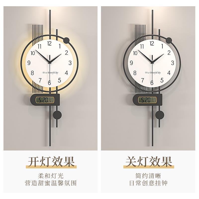 钟0表客厅挂家HTZ墙225新款时钟简约现代时尚大气用创意装饰网红