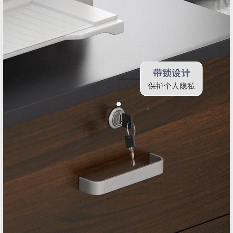 文件柜办公室小柜实收P106EG用带锁子抽屉柜移动柜带轮桌下矮柜储