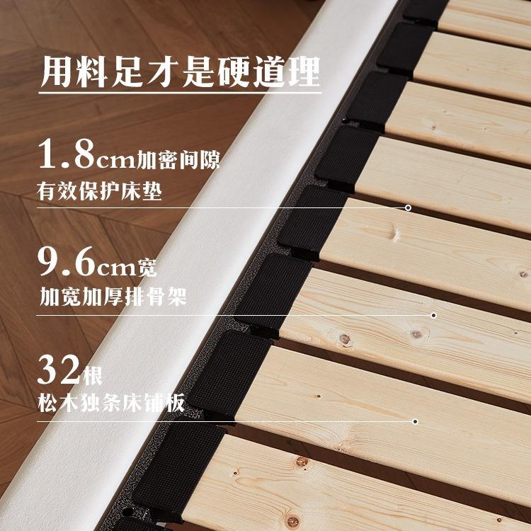 法式奶油主风涟床卧双人大床家用新婚床技绒布艺漪WNC软床科温馨