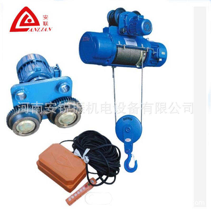 运行式钢丝电动小吊机跑车电动葫芦CD1型5t12m电葫芦