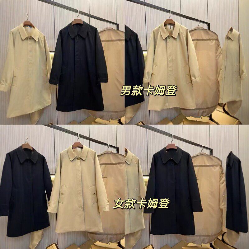 卡姆登男女同款2026春秋新款单排扣风衣女款中长款大衣外套卡其色