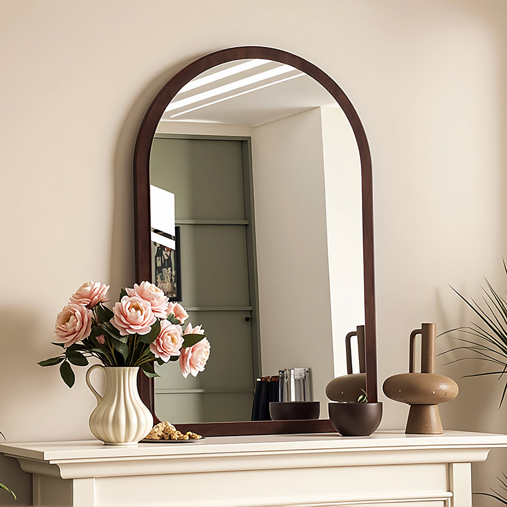 梳妆镜家用客厅玄关壁挂镜2026新款化妆镜复古半身异形美妆镜子