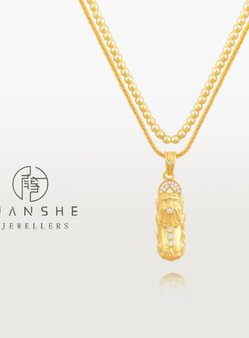 NANSHE/南奢 新中式貔貅珠珠满天星双层项链