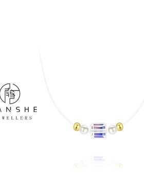 NANSHE/南奢 甜美炫彩方糖梦幻项链 L1323