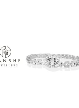 合金NANSHE/南奢 铜合金 M设计感链条气质手链 L399