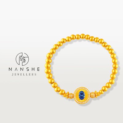 NANSHE/南奢 新中式蓝色多瑙河串珠手链L1229