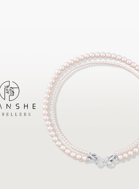 NANSHE/南奢 新中式温柔高级曼塔玫瑰珠珠扭结双层项链L1850