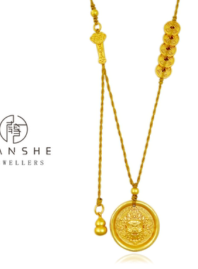 NANSHE/南奢 新中式藏系五币扎基吊坠项链L909