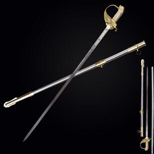 升旗仪仗队剑指挥剑金属古典欧式西洋剑影视装饰道具刀剑未开刃