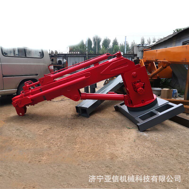 折臂吊起重机 2吨移动式折臂吊 轻卡车安装V立柱式折臂吊