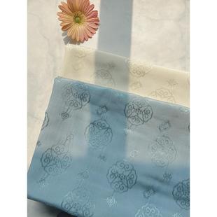 民族风格人造丝提花八宝如意图案光面面料新中国风旗袍浣熊上衣汉