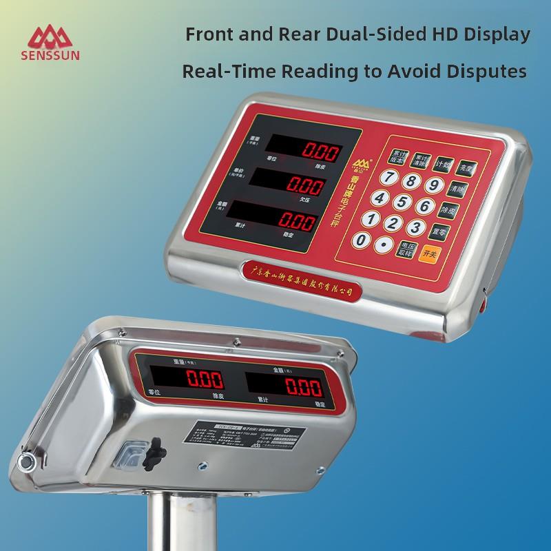 象山牌商业数字秤可折叠防水定价平台秤150kg精确高精度不锈钢300