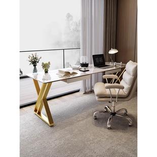 潘多拉岩板长条桌靠墙书桌40cm宽阳台窄条桌床边工作台办公电脑桌