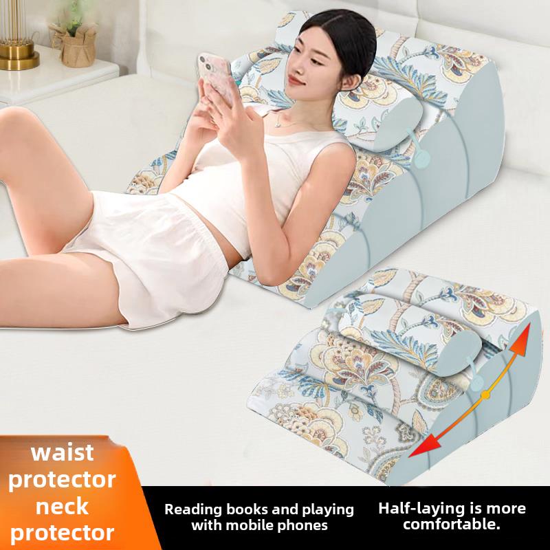 冰丝大靠背斜坡床垫护理女生防反流斜躺体位垫反酸胃食管枕头靠背