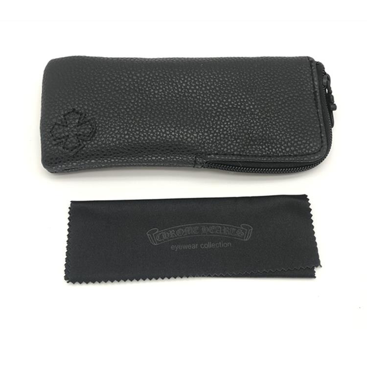 新款克罗可携式近视平光眼镜皮袋收纳包车载抗压太阳太阳眼镜盒子
