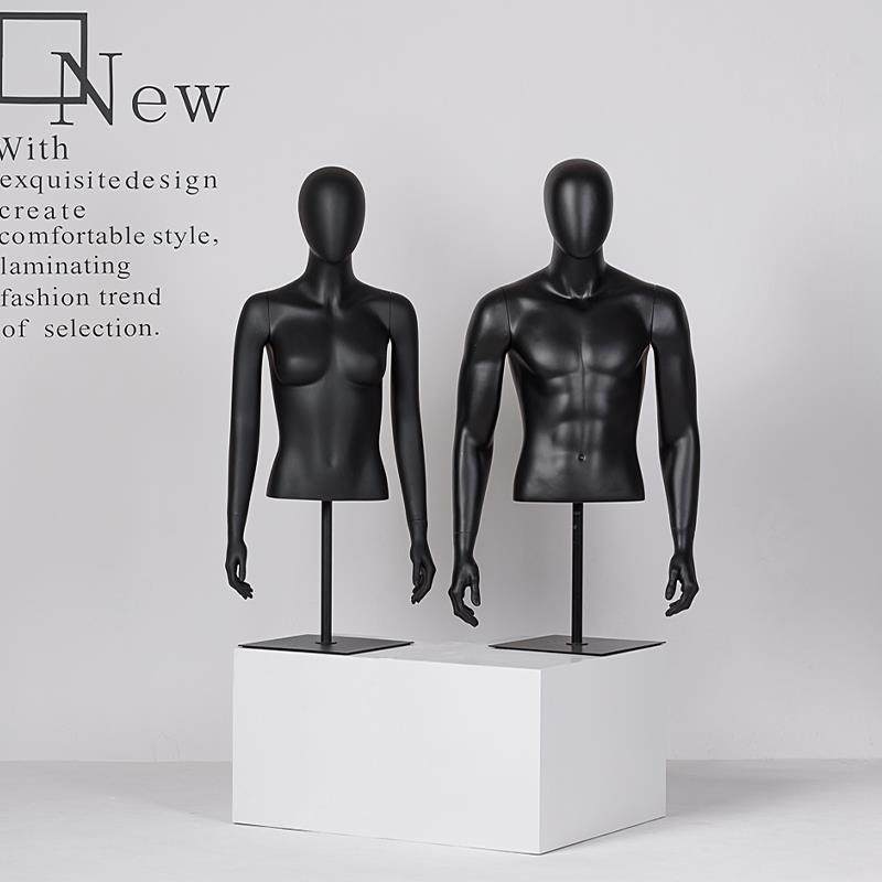 高档男模特道具女半身台模展示架女装服装店橱窗彷真假人体模特架