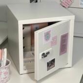 保险箱家用小型铁皮密码 柜桌面带锁 文件储物收纳箱手机保管盒